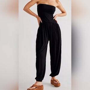 Free People Black Flowing Jumpsuit